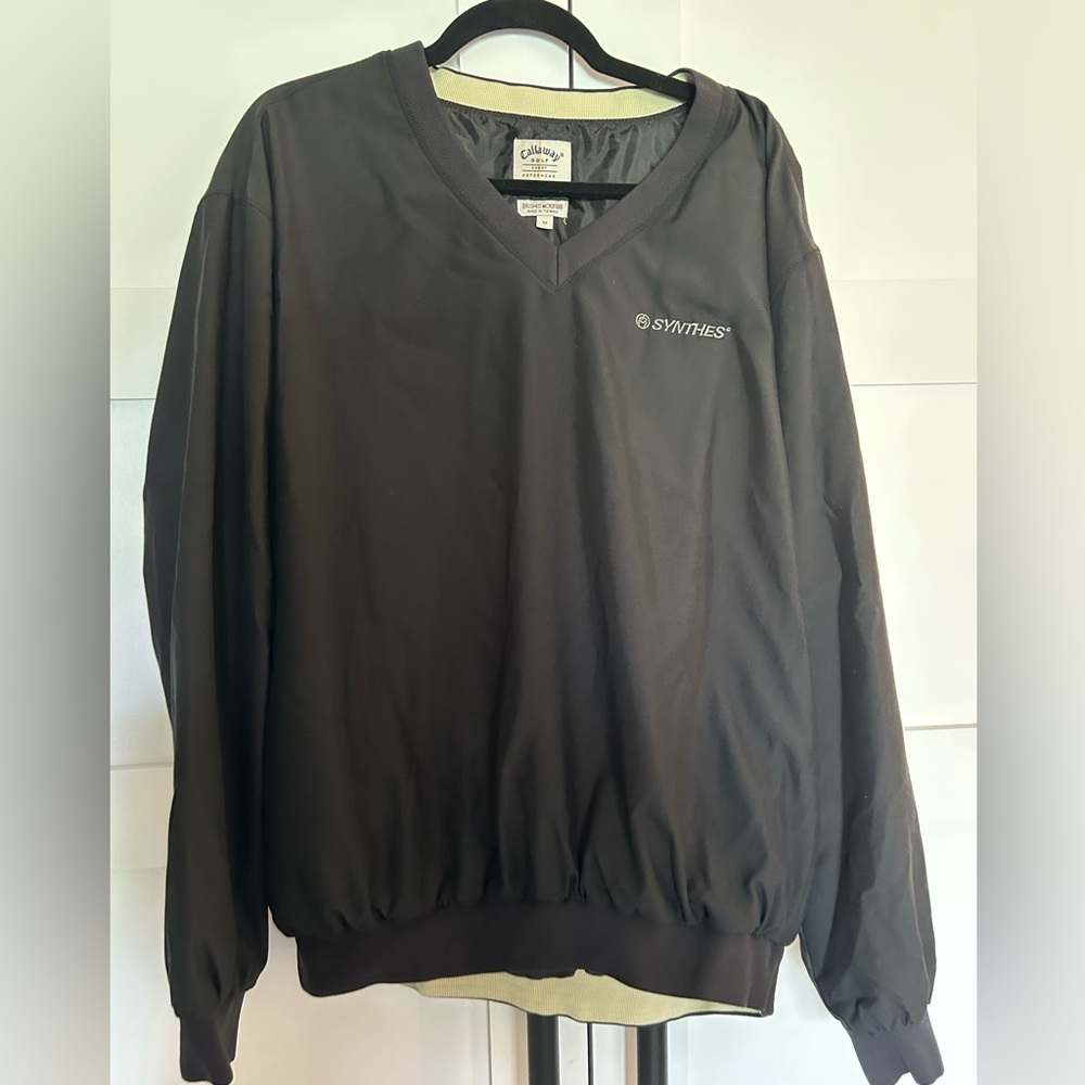 Callaway Black Golf rain Jacket men’s medium v neck